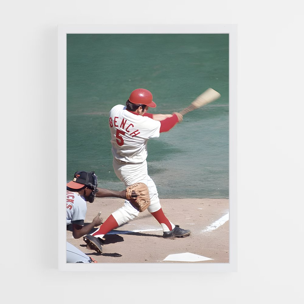 Poster Johnny de bench – affiche Baseball (vue 3)